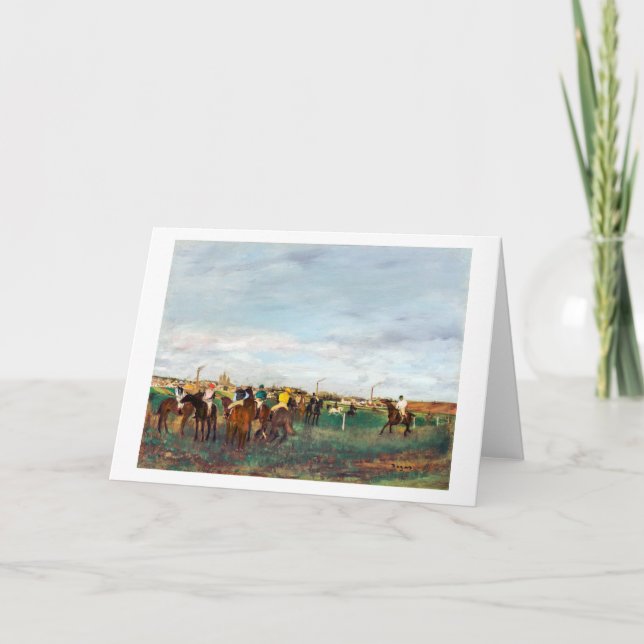 Tarjeta Las carreras de caballos, Edgar Degas (Anverso)