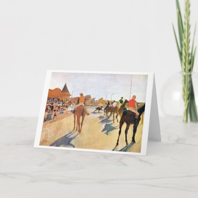 Tarjeta Las carreras de caballos (El Desfile), Edgar Degas (Anverso)