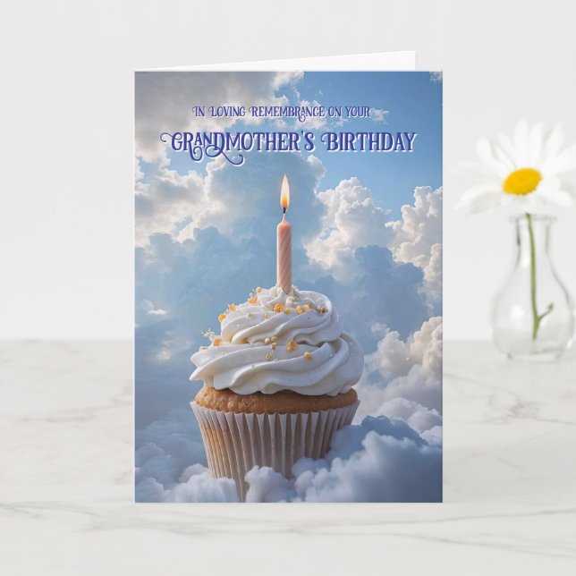 Tarjeta Las celestiales nubes del pastel de cumpleaños de  (Planta pequeña)