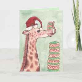 Tarjeta Las cookies de los Navidades de Giraffe