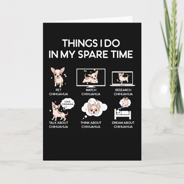 Tarjeta las cosas que hago en mi tiempo libre (Anverso)