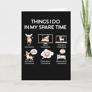 Tarjeta las cosas que hago en mi tiempo libre