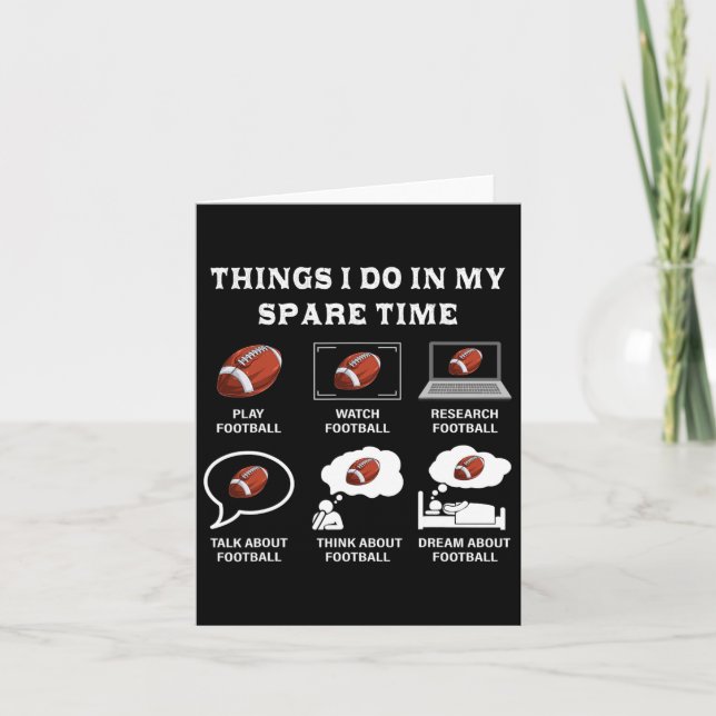Tarjeta Las Cosas Que Hago En Mi Tiempo Libre El Fútbol Es (Anverso)