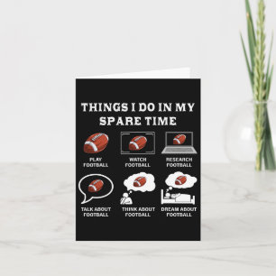 Tarjeta Las Cosas Que Hago En Mi Tiempo Libre El Fútbol Es