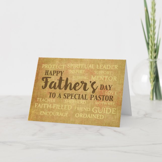 Tarjeta Las cualidades del padre en el Día del Pastor (Anverso)