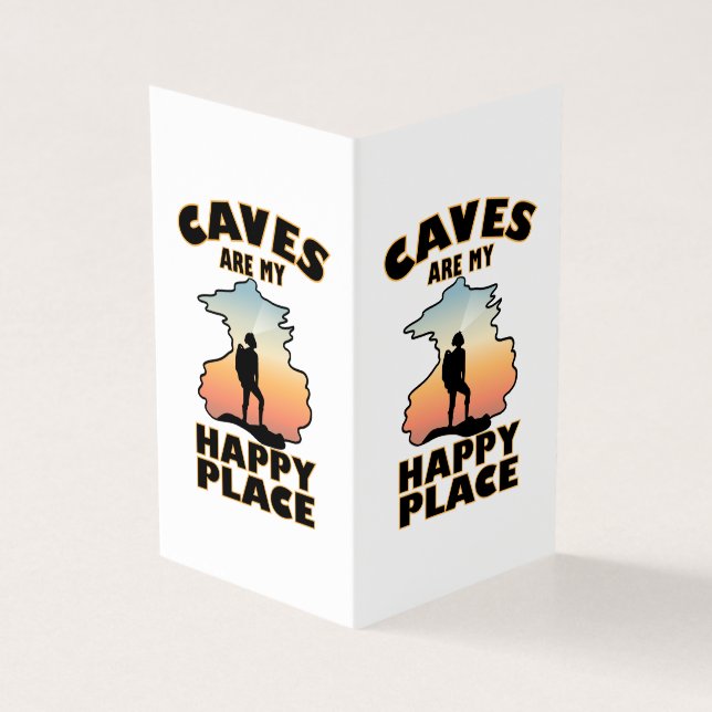 Tarjeta Las cuevas son mi lugar feliz - Espelar (Exterior)