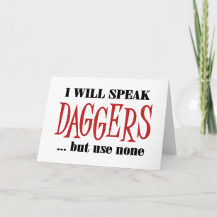 Tarjeta Las dagas de Hamlet