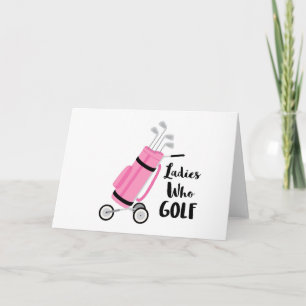 Tarjeta Las damas que practican el golf