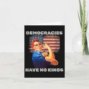 Tarjeta Las democracias no tienen reyes, la democracia de 