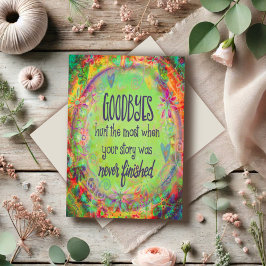 Tarjeta Las despedidas duelen cuando la historia no ha ter