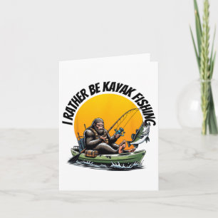 Tarjeta Las divertidas aguas costeras remando a Bigfoot Ka