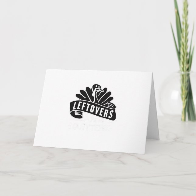 Tarjeta Las Divertidas Leftovers De Acción De Gracias Son  (Anverso)