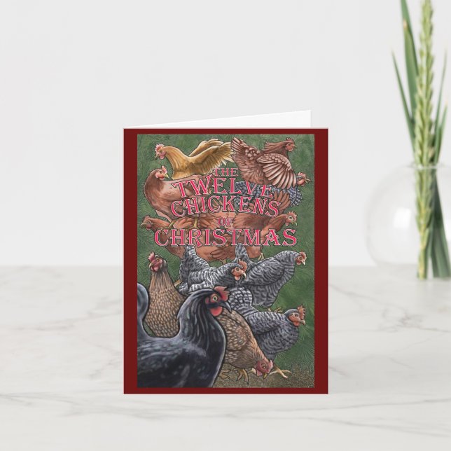 Tarjeta Las doce pollitas de los Navidades (Anverso)