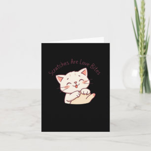 Tarjeta Las Escratches Son Bites De Amor - Diseño De Gato 