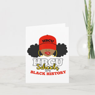 Tarjeta Las Escuelas Hbcu son Mes de Historia Negra Afropu