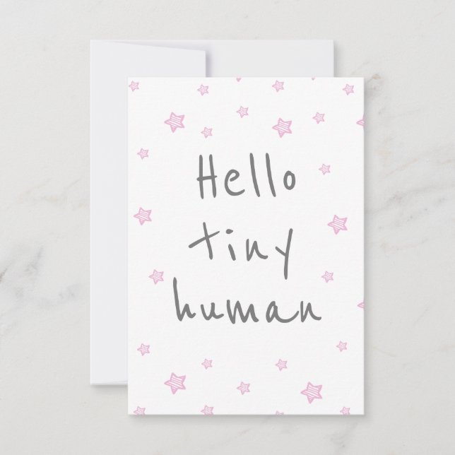 Tarjeta las estrellas son lindas bienvenidas bebé/ natalid (Anverso)