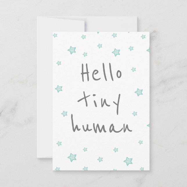 Tarjeta las estrellas son lindas bienvenidas bebé/ natalid (Anverso)