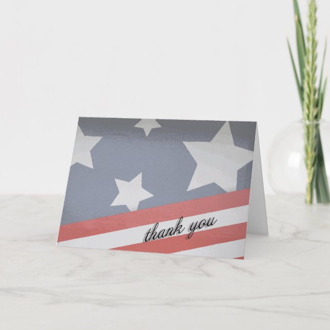 Tarjeta Las estrellas y franjas de la bandera estadouniden (Anverso)