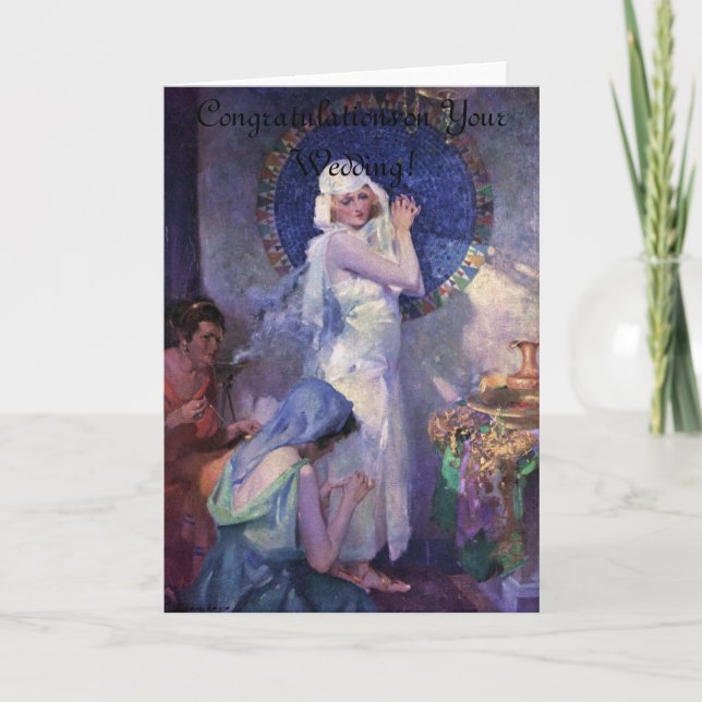 Tarjeta Las felicitaciones por la pintura de novias (Anverso)