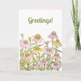 Tarjeta Las flores acuarela Arte botánico