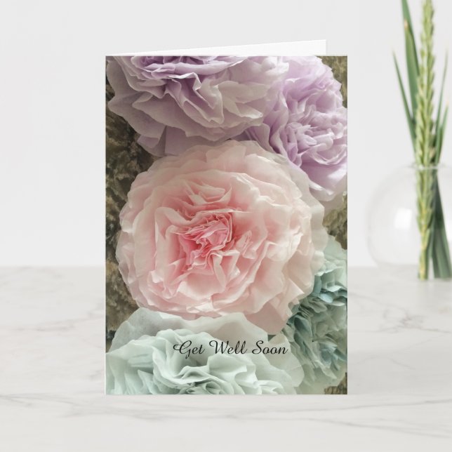 Tarjeta Las flores del filtro de café se recuperan pronto (Anverso)