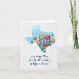 Tarjeta Las flores silvestres de Texas se recuperan