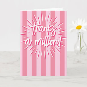 Tarjeta Las franjas de Cabana "Gracias a un millón" estall
