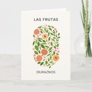 Tarjeta Las Frutas: Duraznos - Mercado Peach