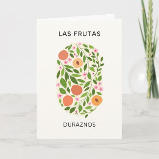 Tarjeta Las Frutas: Duraznos - Mercado Peach