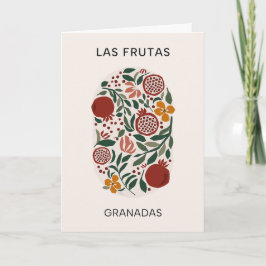Tarjeta Las Frutas: Granadas - Mercado Pomegranate