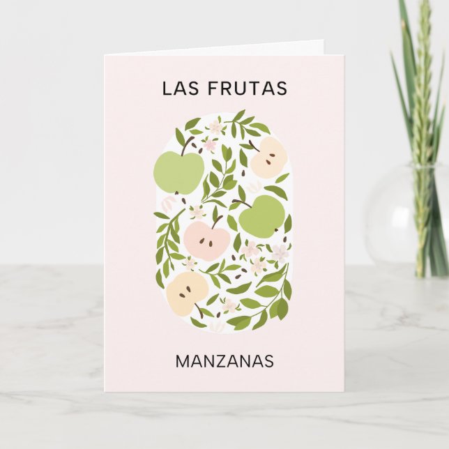 Tarjeta Las Frutas: Manzanas - Mercado Apple (Anverso)