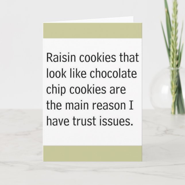 TARJETA LAS GALLETAS DE PASA QUE PARECEN LOS (Anverso)