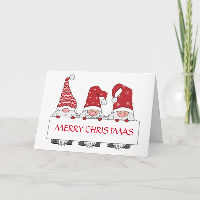 TARJETA LAS GNOMÍAS SE REUNIERON PARA DECIR FELIZ NAVIDAD (Anverso)