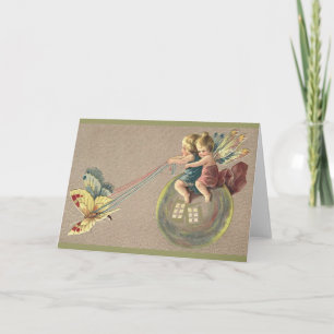 Tarjeta Las hadas montan una burbuja