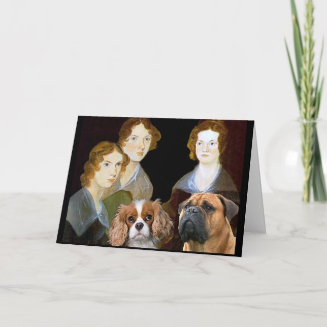 Tarjeta Las hermanas Bronte y sus perros (Anverso)