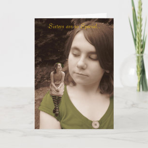 Tarjeta Las hermanas son tan especiales.