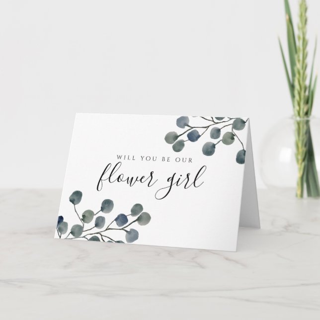 Tarjeta Las hojas de Eucalyptus serán nuestra chica flor (Anverso)