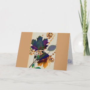 Tarjeta Las hojas de otoño en los colores reales