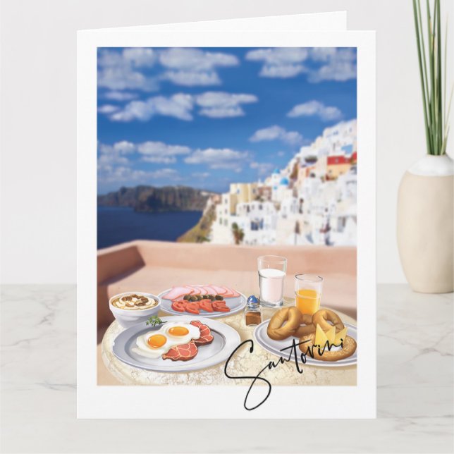 Tarjeta Las Islas Griegas, Santorini (Anverso)