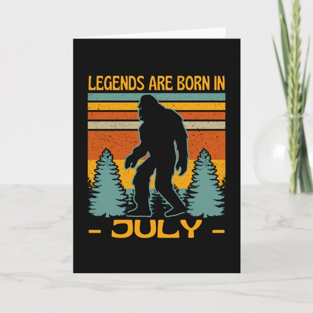 Tarjeta Las Leyendas Nacieron En Julio Bigfoot Retro (Anverso)