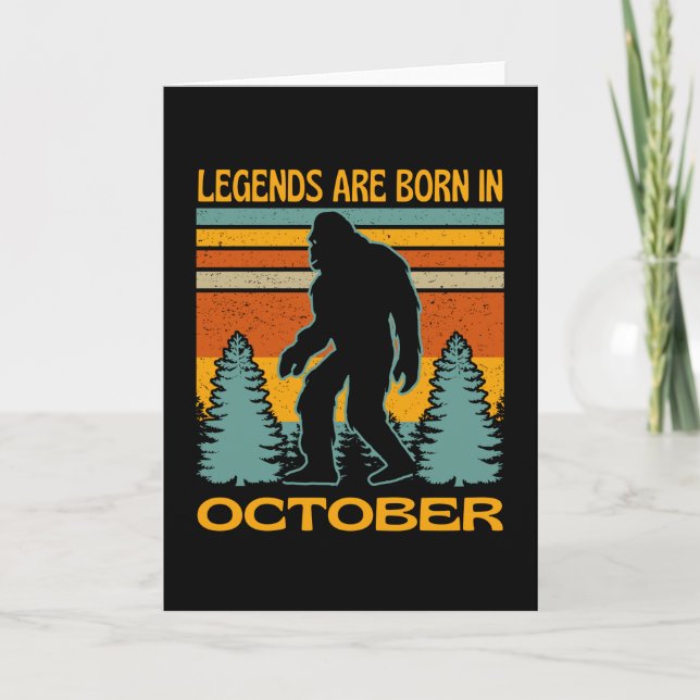 Tarjeta Las Leyendas Nacieron En Octubre Bigfoot (Anverso)