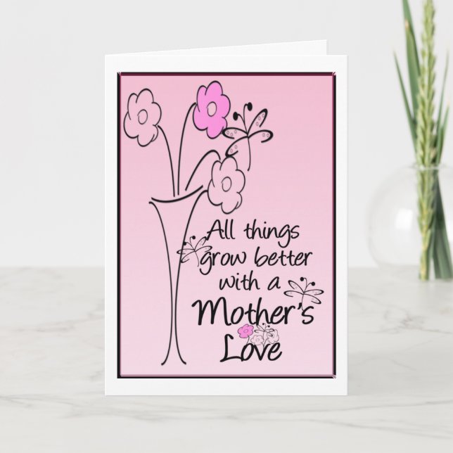 Tarjeta Las madres aman a las flores (Anverso)