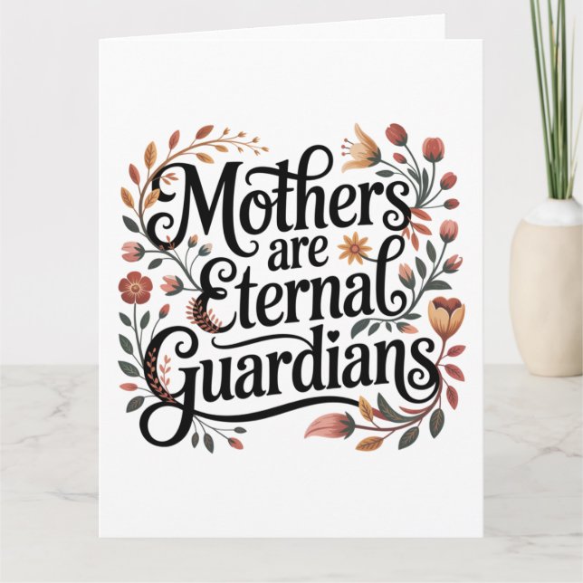 Tarjeta Las madres son guardianas eternas (Anverso)