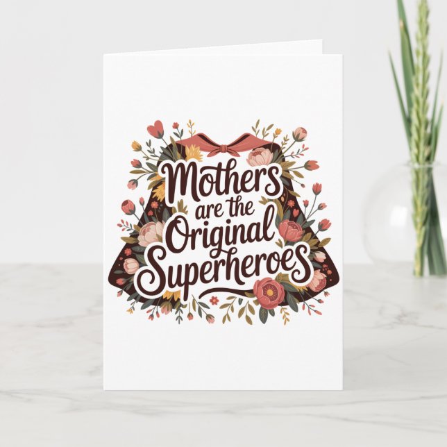 Tarjeta Las madres son las superheroínas originales (Anverso)