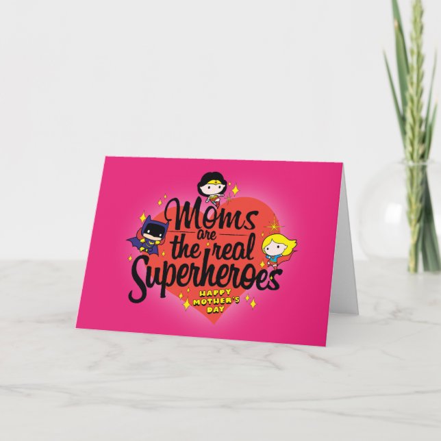 Tarjeta Las Mamás Son Los Verdaderos Superhéroes (Anverso)