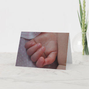 Tarjeta Las manos del bebé