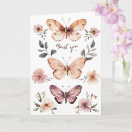 Tarjeta Las mariposas acuarelas Florals Gracias