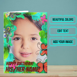 Tarjeta Las mariposas son milagros acuarela Cumpleaños