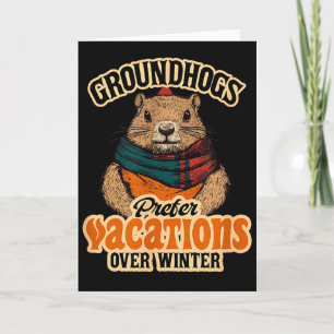 Tarjeta Las marmotas prefieren las vacaciones al invierno
