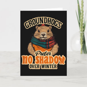 Tarjeta Las marmotas prefieren no sombra sobre el invierno